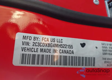 2021 Dodge Charger Sxt Rwd z USA, uszkodzony, nr VIN 2C3CDXBG4MH522155